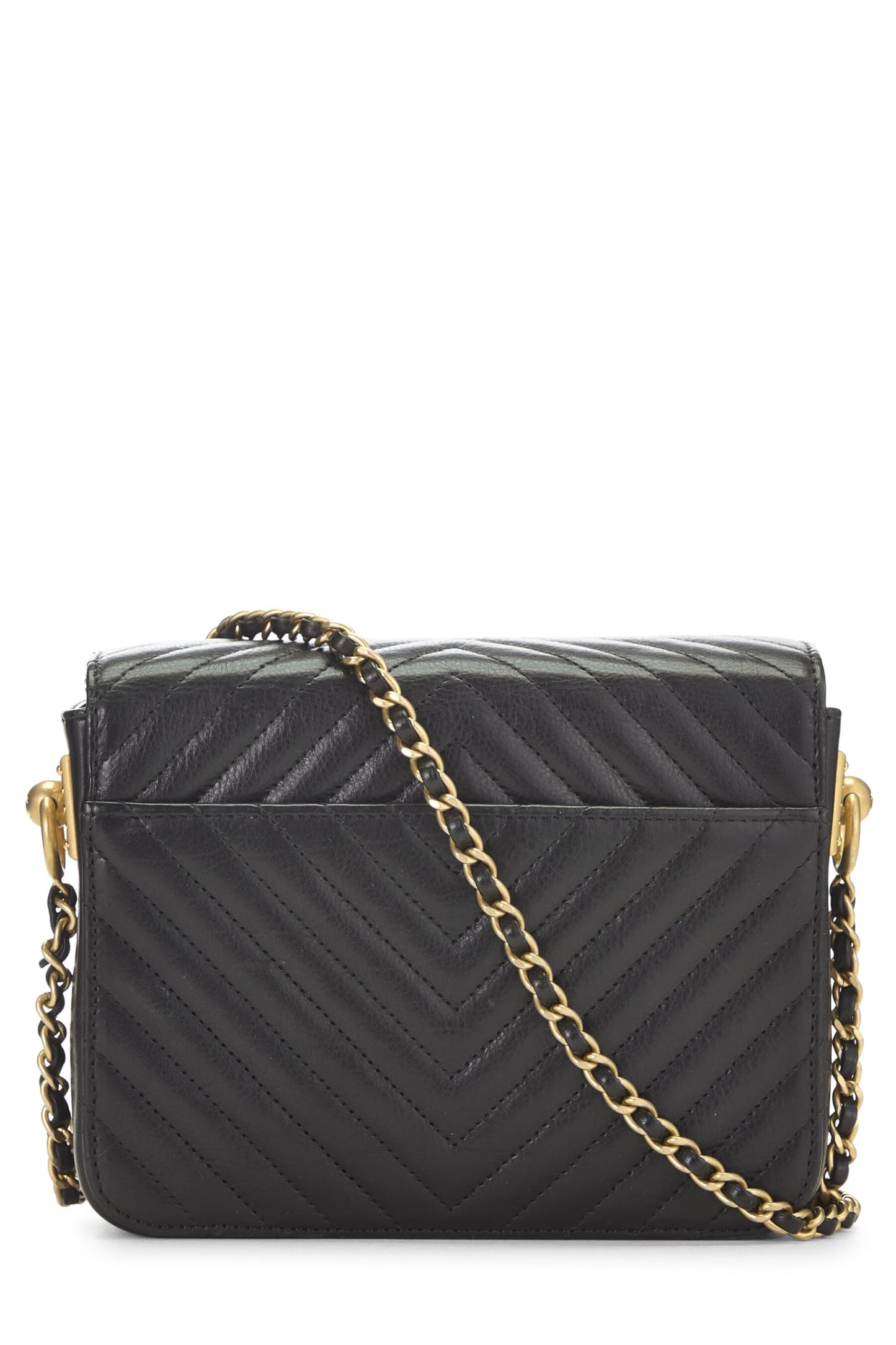 Chanel, Paris-Cosmopolite Black Chevron Calfskin Rock the Corner Minaudiere, Black