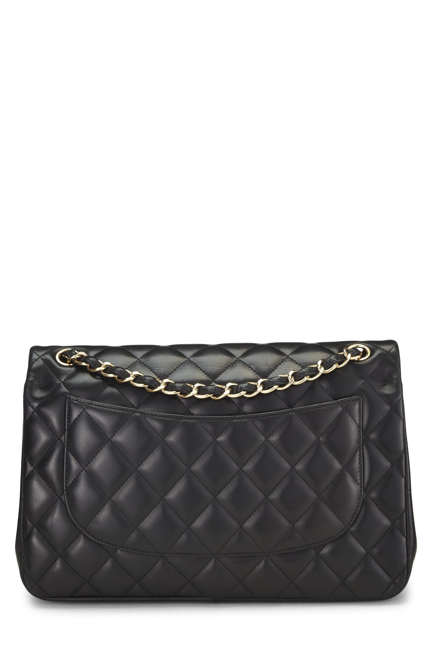 Chanel, Black Quilted Lambskin New Classic Double Flap Jumbo, Black