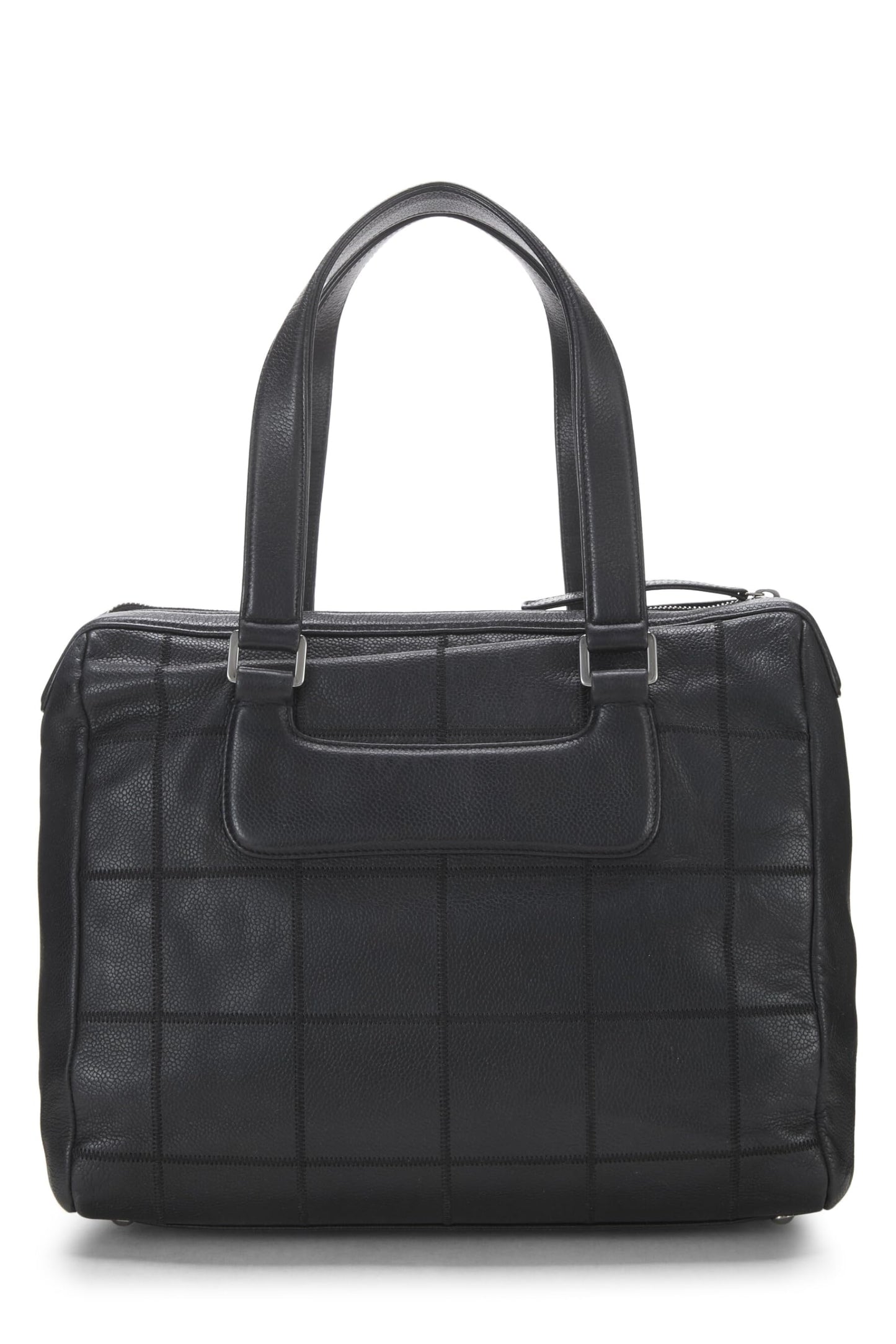 Chanel, Black Calfskin Chocolate Bar Tote, Black