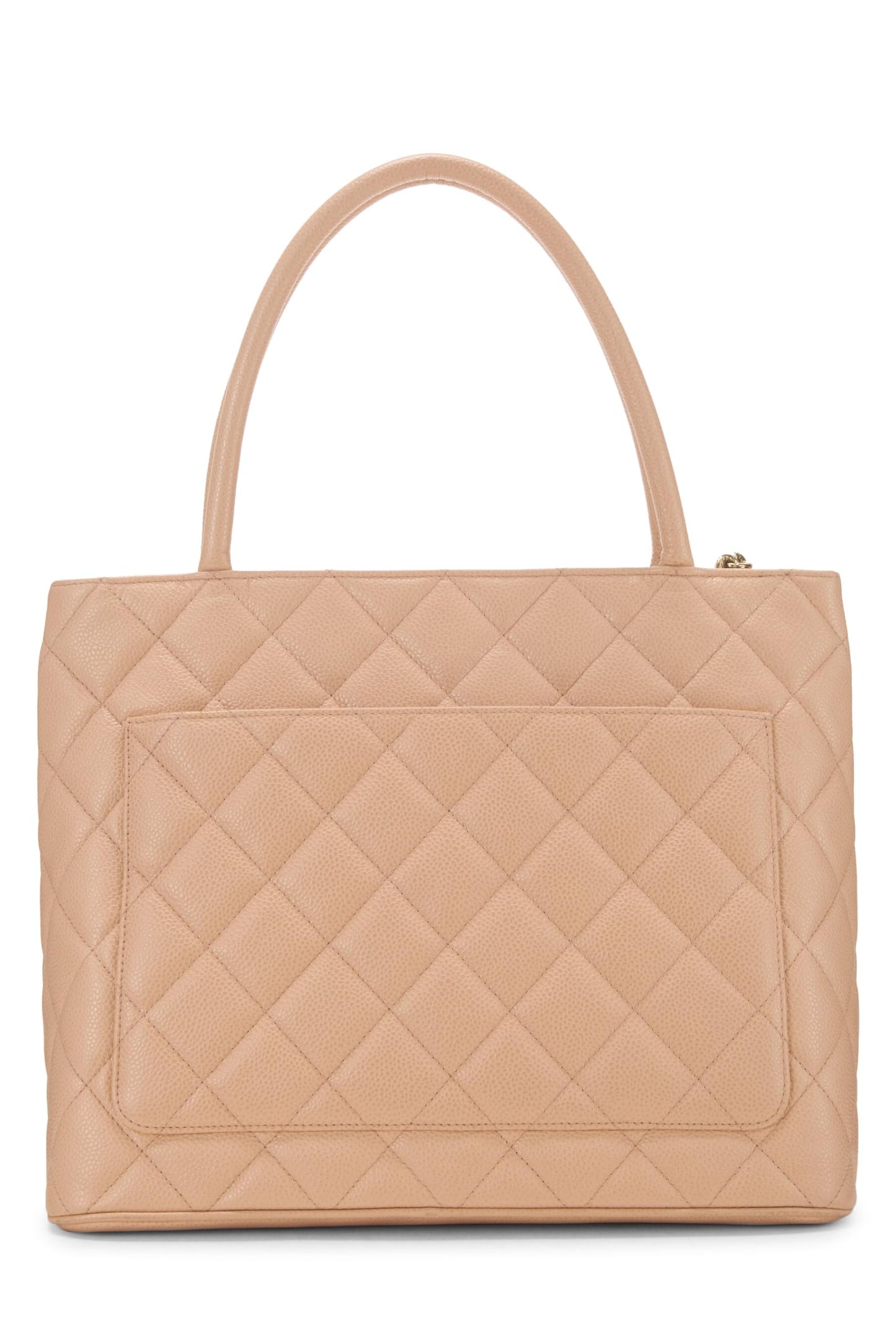 Chanel, Pink Quilted Caviar Medallion Tote, Pink