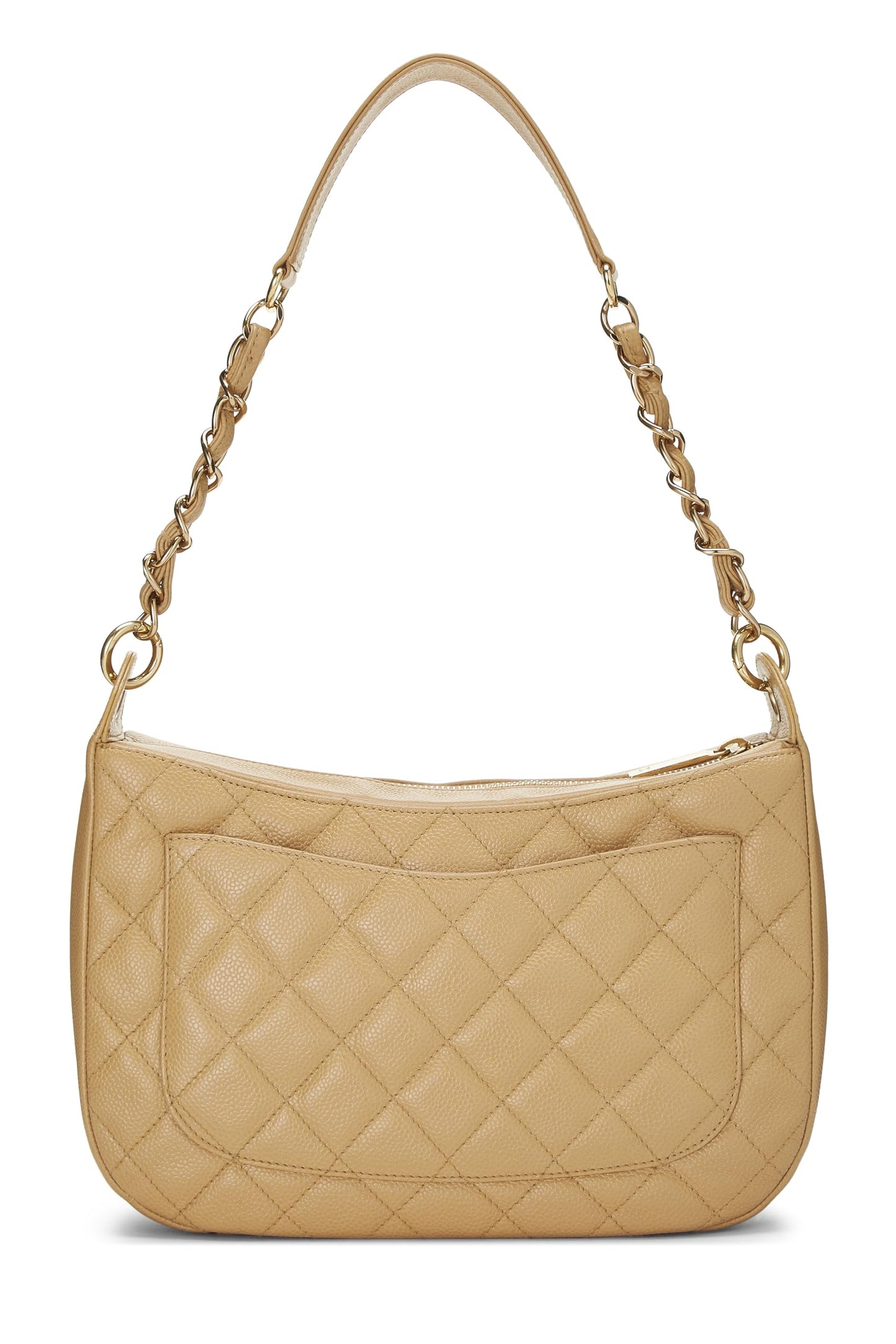Chanel, Beige Caviar Timeless 'CC' Shoulder Bag, Beige
