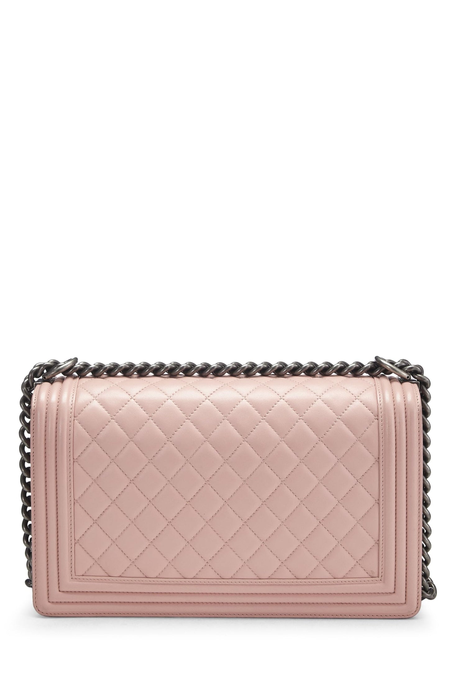 Chanel, Pink Quilted Calfskin Boy Bag Large, Pink