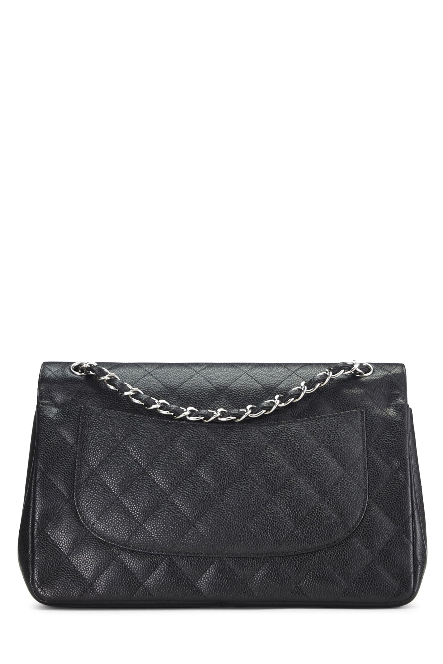 Chanel, Black Quilted Caviar New Classic Double Flap Jumbo, Black