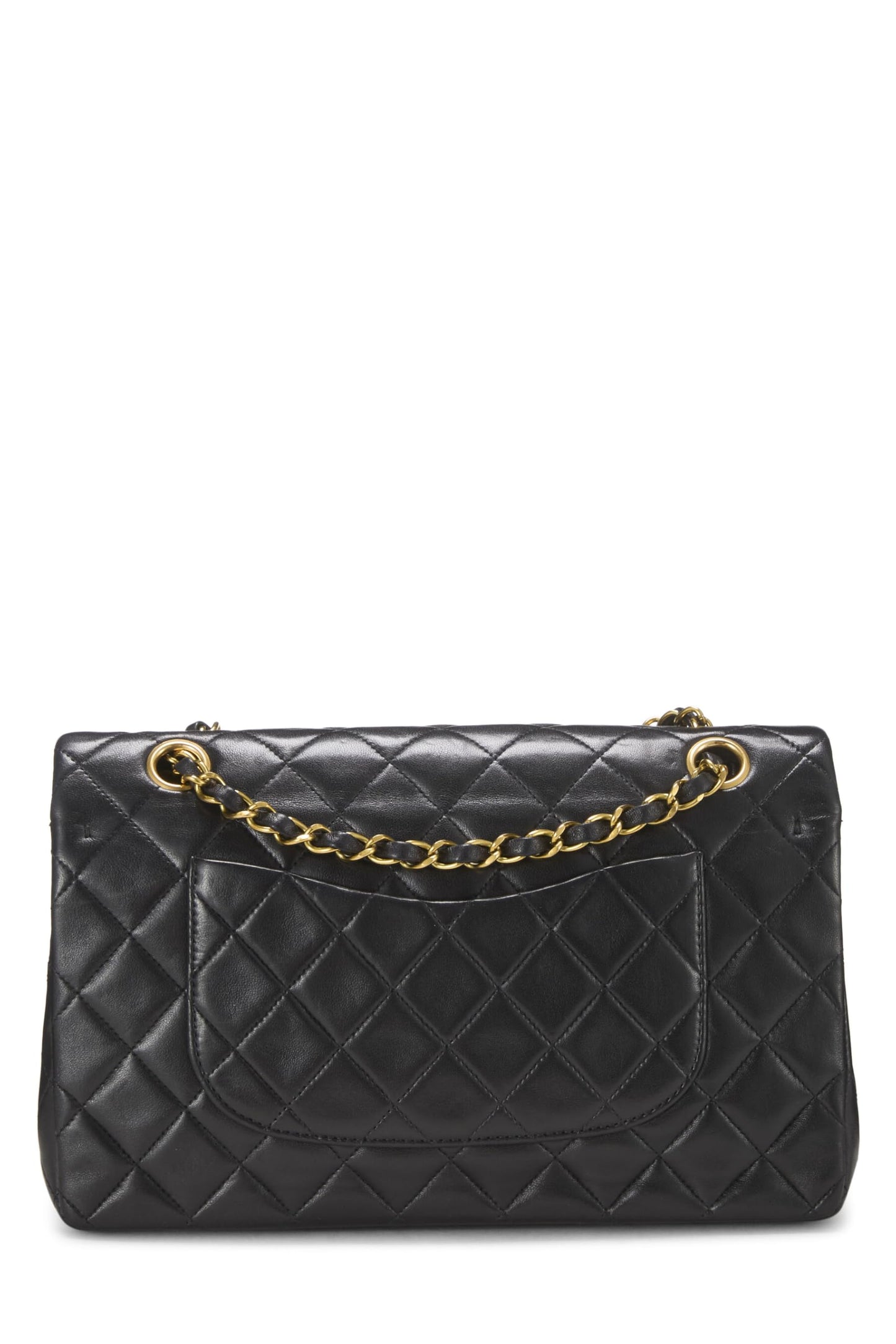 Chanel, Black Quilted Lambskin Classic Double Flap Medium, Black