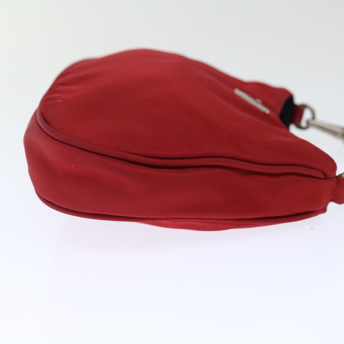 Luxury PradaPouch Hand Bag Nylon Red Black 72315
