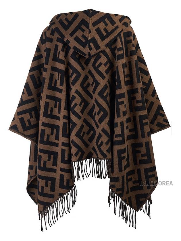 Luxury Fendi Brown Cashmere Poncho FXX711AEOSF0QE1