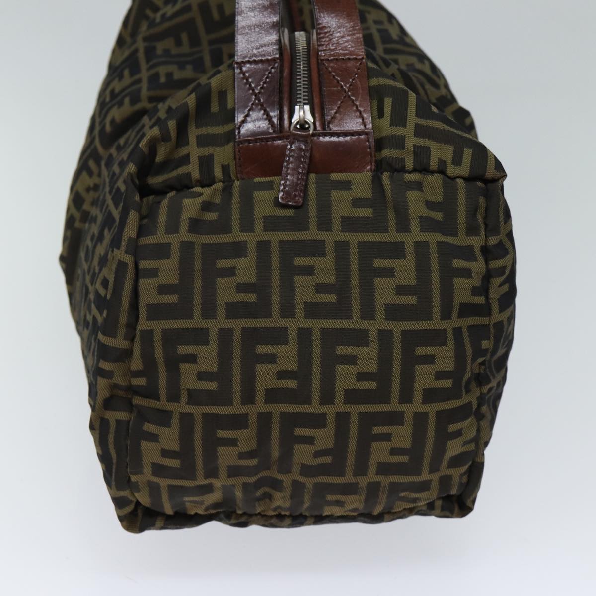 Luxury Fendi Zucca Canvas Shoulder Bag Brown Black72418
