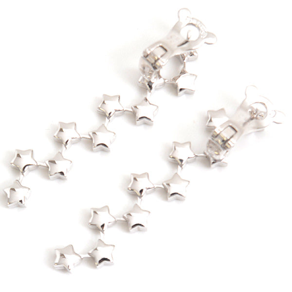 Chanel Comet Star Diamond Earrings 750WG