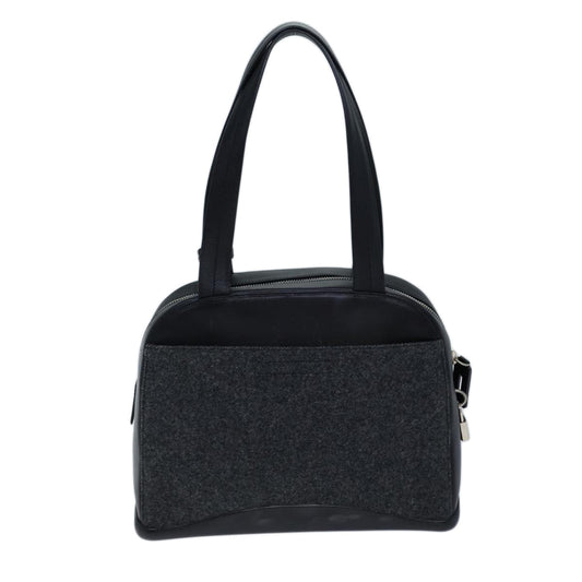 Luxury PradaShoulder Bag Wool Gray 72599