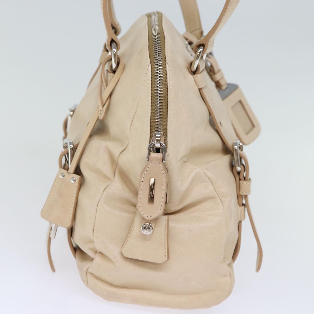 Luxury PradaShoulder Bag Leather Beige 72717