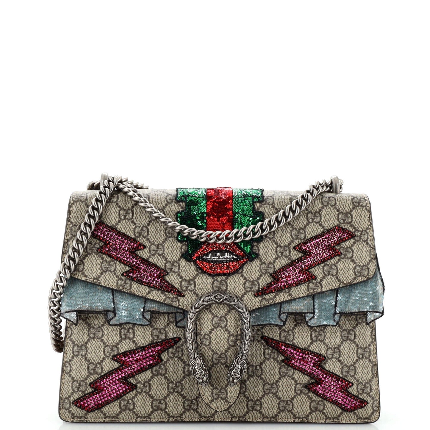 Luxury Gucci Trending 2025 Dionysus Bag Embellished GG Coated Canvas Medium