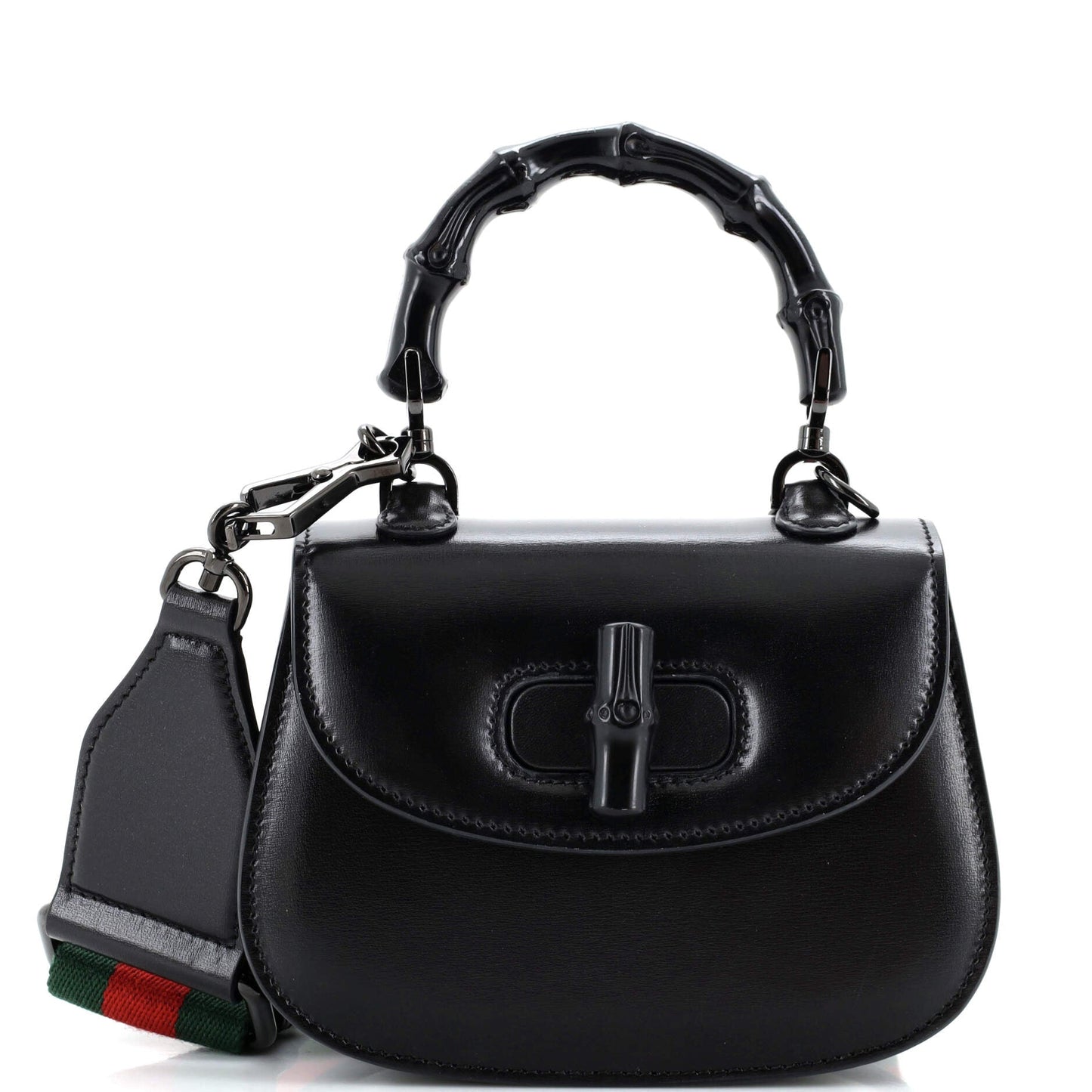 Luxury Gucci Trending 2025 Bamboo 1947 Top Handle Bag Leather Mini