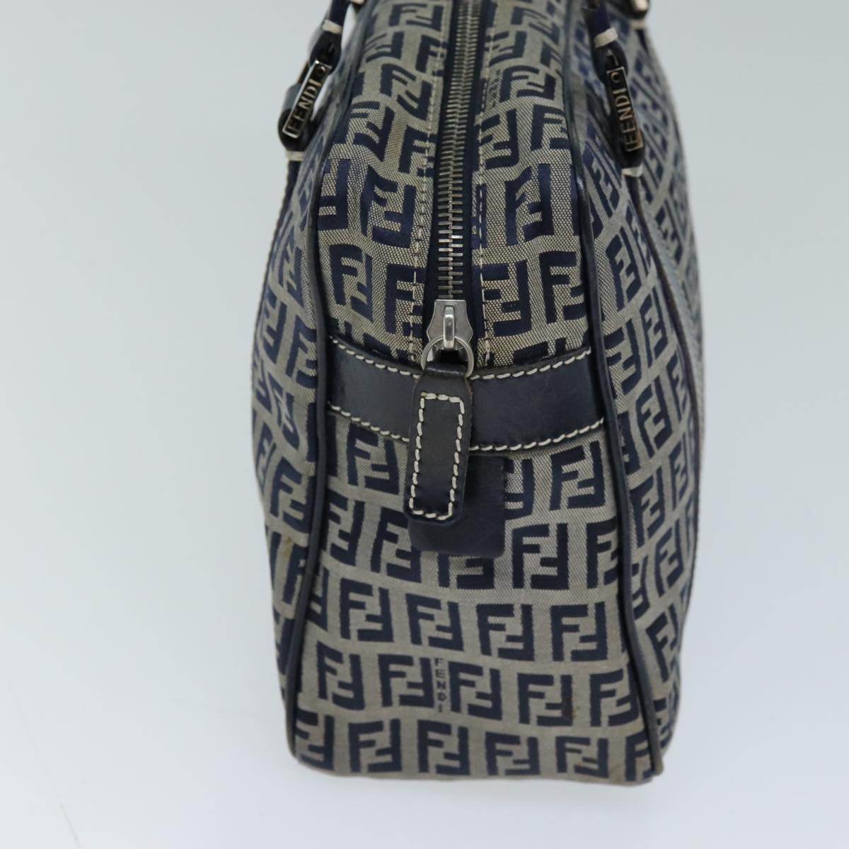 Luxury Fendi Zucchino Canvas Hand Bag Navy73134