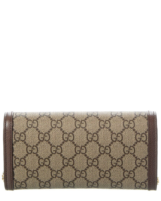 Luxury Gucci Trending 2025 Ophidia GG Supreme Canvas & Leather Wallet On Chain