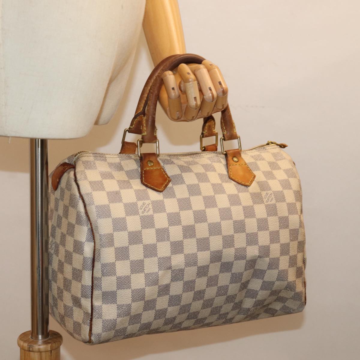 LOUIS VUITTON Damier Azur Speedy 30 Hand Bag N41533 LV 73915