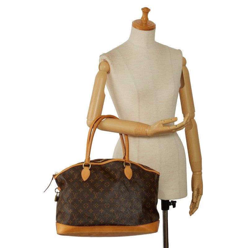 Louis Vuitton Monogram Locket Horizontal Handbag M40104 Brown PVC Leather Louis Vuitton