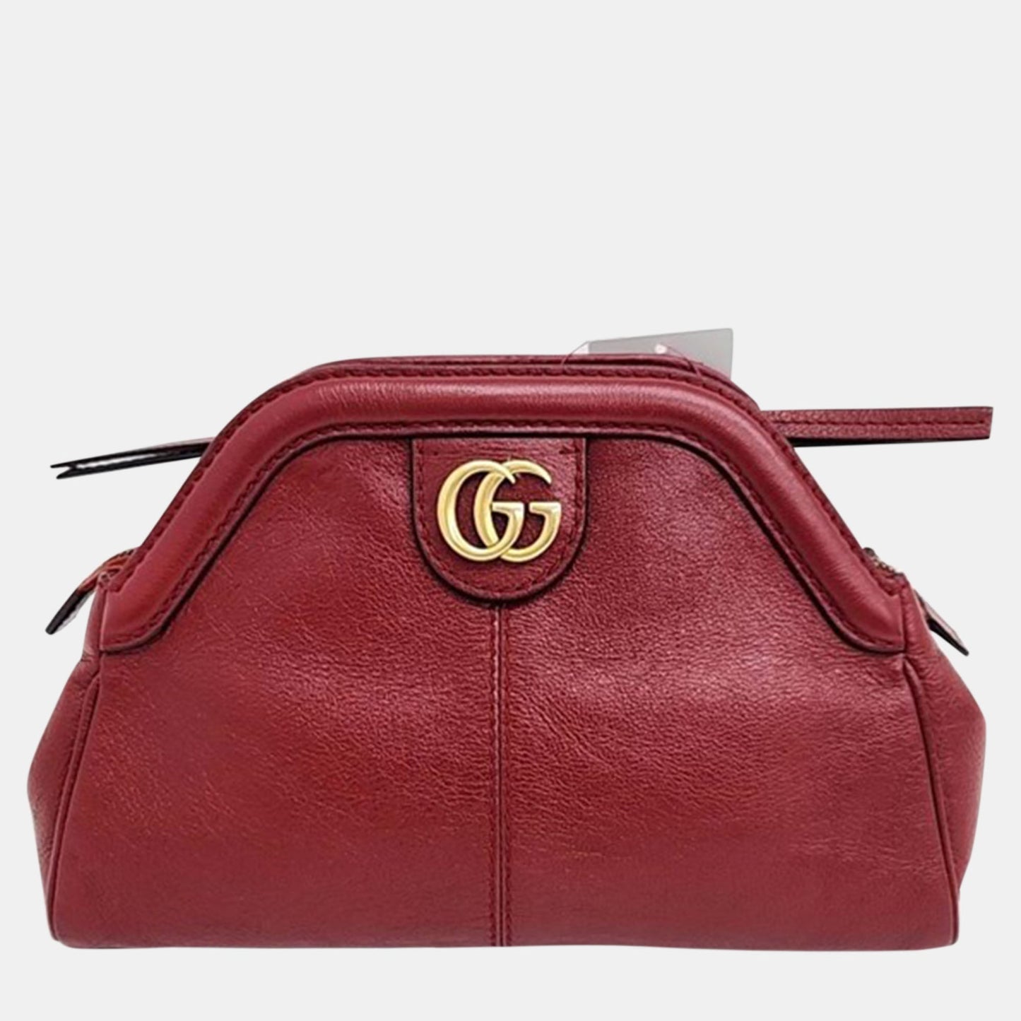 Luxury Gucci Trending 2025 Red Leather Rebelle Small Shoulder Bag