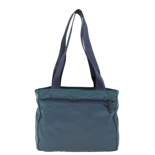 Luxury PradaTote Bag Nylon Turquoise Blue 74200