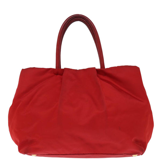 Luxury PradaRibbon Tote Bag Nylon Red 74203