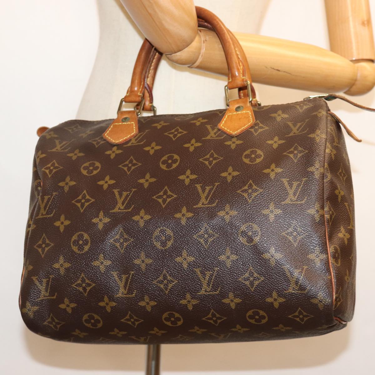 LOUIS VUITTON Monogram Speedy 30 Hand Bag M41526 LV 74346