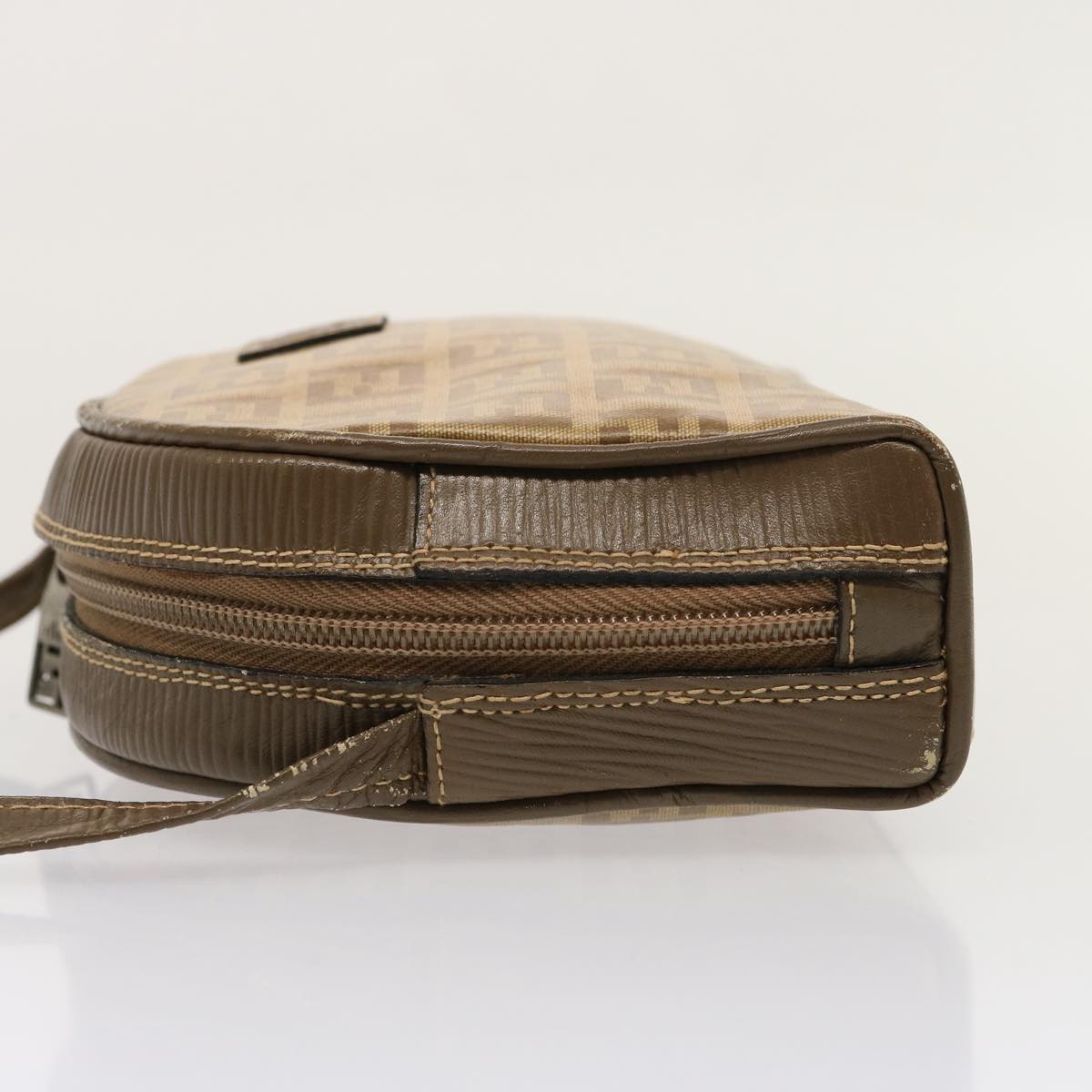 Luxury Fendi Zucchino Canvas Shoulder Bag Brown74424