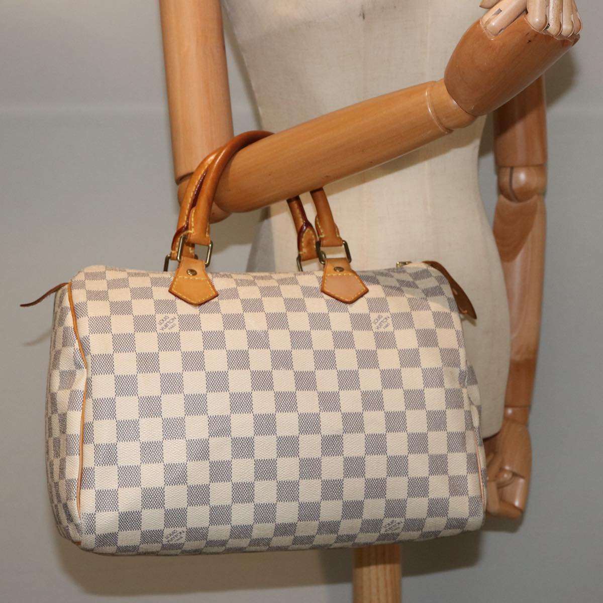 LOUIS VUITTON Damier Azur Speedy 30 Hand Bag N41533 LV 74433