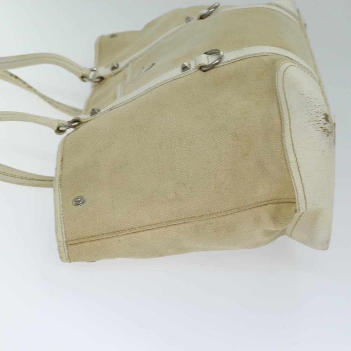 Luxury PradaTote Bag Canvas Beige 74474