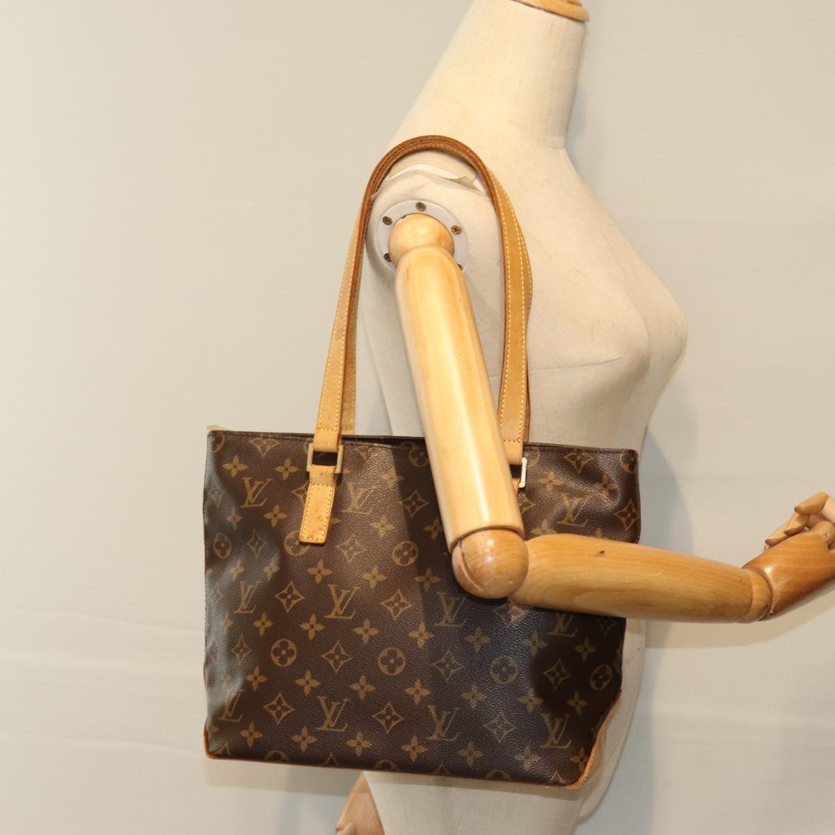 LOUIS VUITTON Monogram Cabas Piano Tote Bag M51148 LV 74914