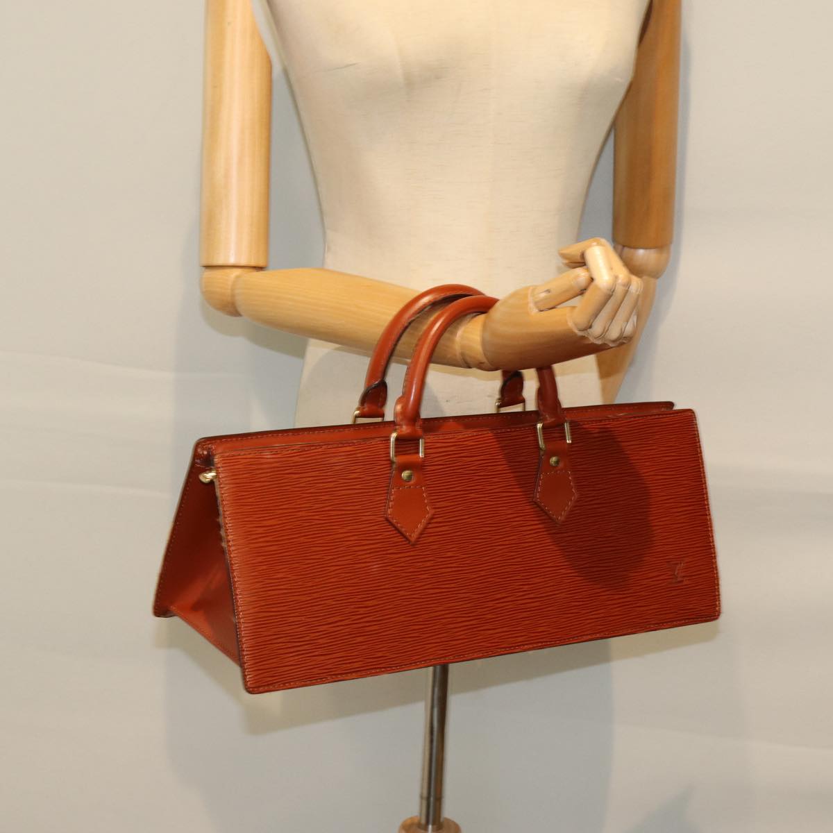 LOUIS VUITTON Epi Sac Triangle Hand Bag Brown M52093 LV 74955