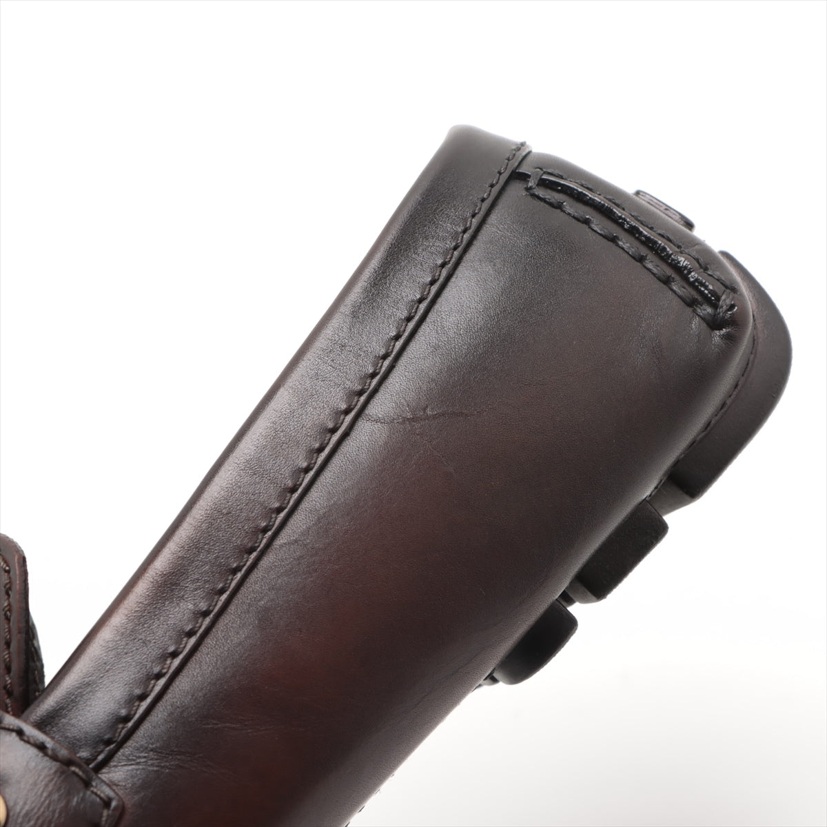 Louis Vuitton Monte Carlo 15 Years Leather Driving Shoes 8 Men Brown FA0125 LV Logo