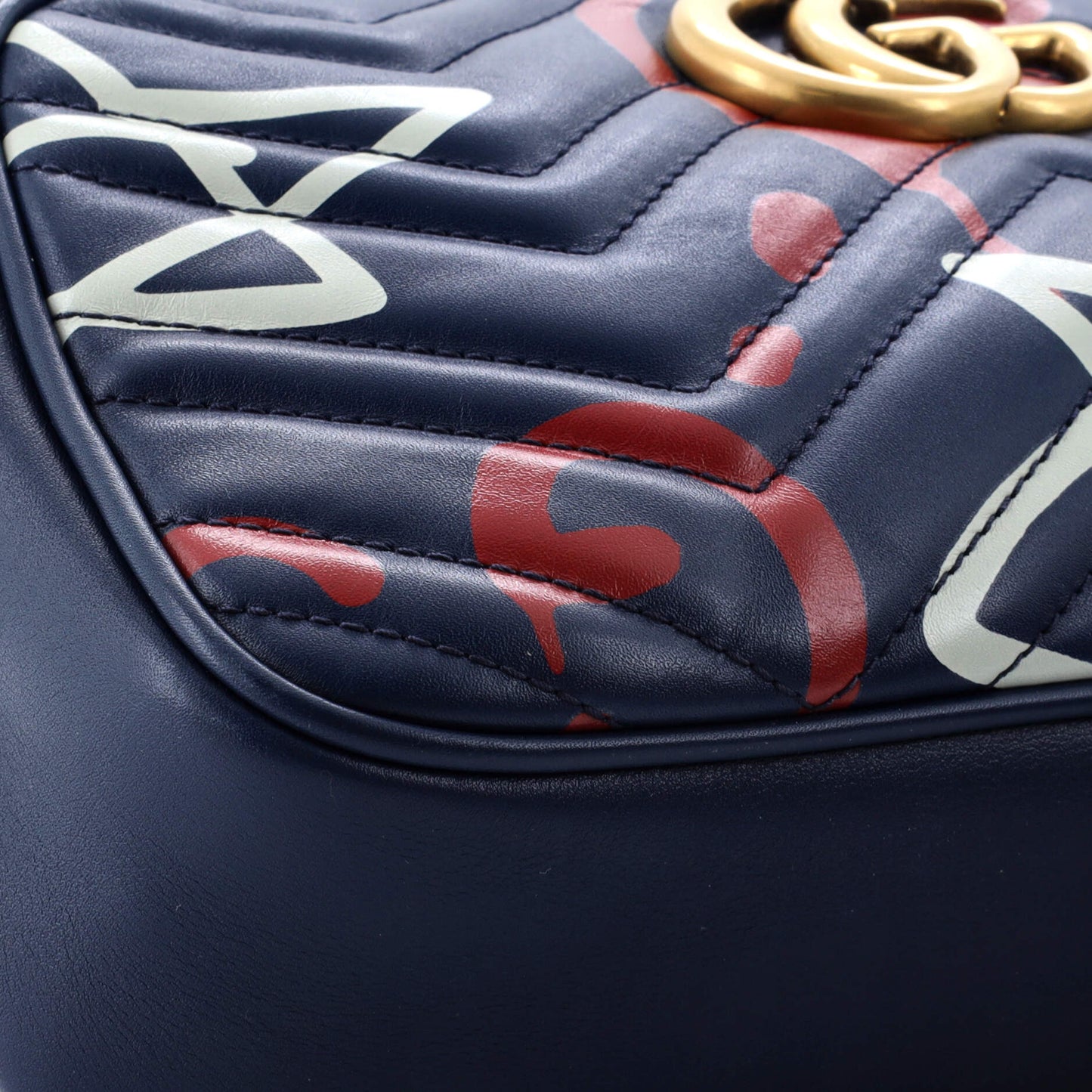 GG Marmont Shoulder Bag GucciGhost Matelasse Leather Small