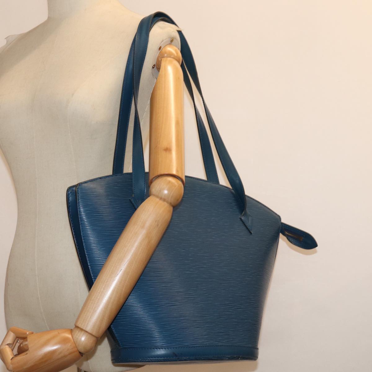 LOUIS VUITTON Epi Saint Jacques Shopping Shoulder Bag Blue M52275 75192