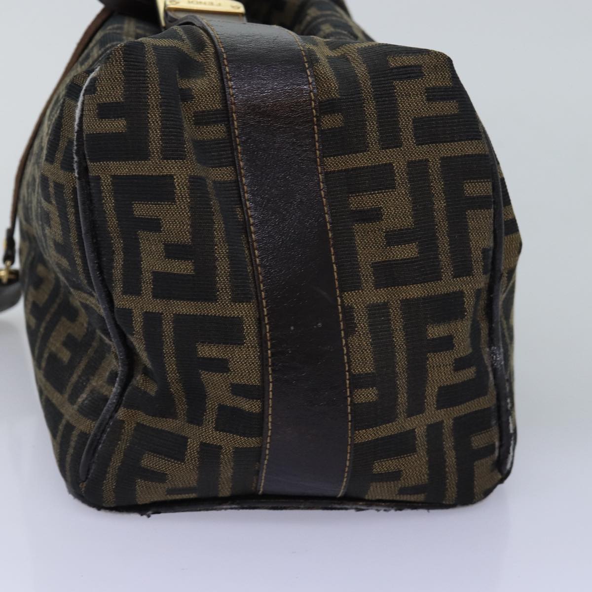 Luxury Fendi Zucca Canvas Vanity Cosmetic Pouch Brown Black75223