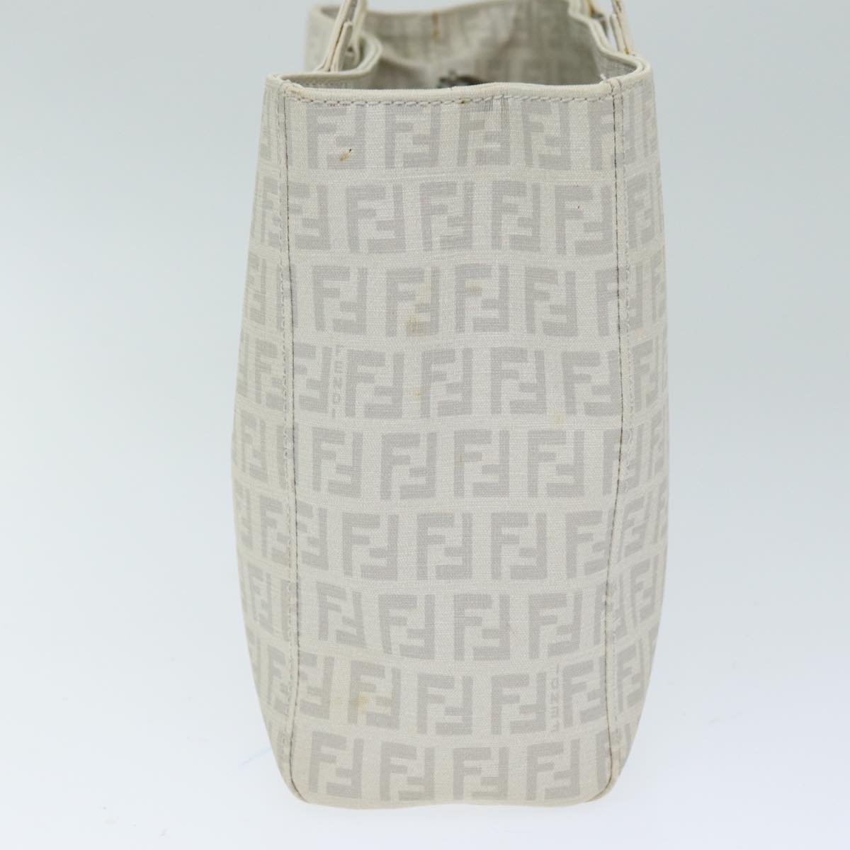 Luxury Fendi Zucchino Canvas Hand Bag White75224