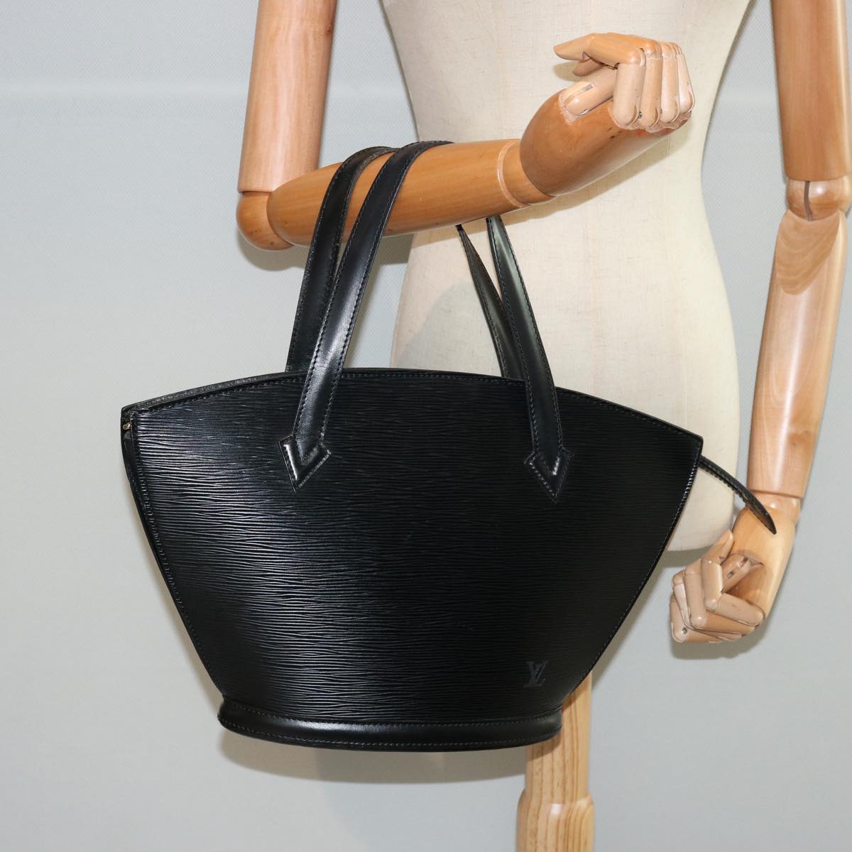 LOUIS VUITTON Epi Saint Jacques Hand Bag Black M52272 LV 75272