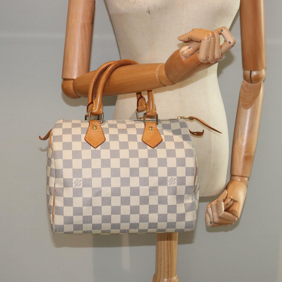 LOUIS VUITTON Damier Azur Speedy 25 Hand Bag N41534 LV 75292