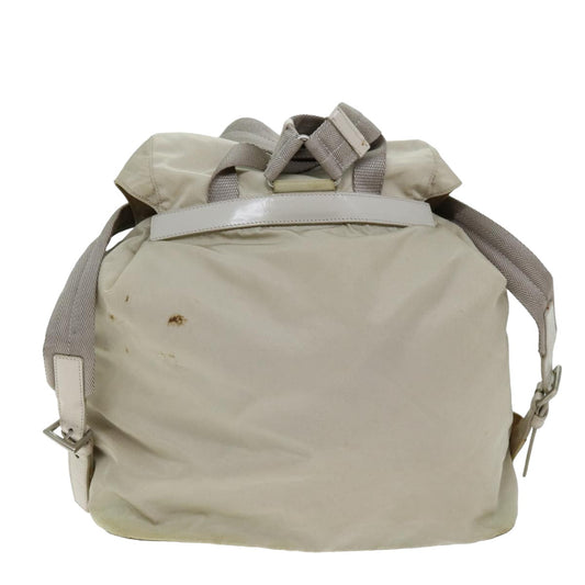 Luxury PradaBackpack Nylon Cream 75340