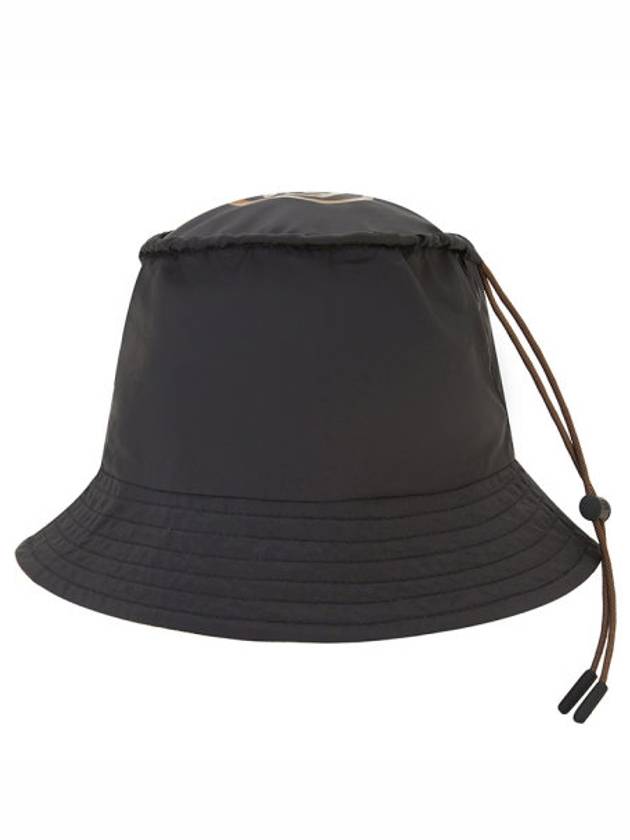 Luxury Fendi Wave Monogram Logo Bucket Hat Brown