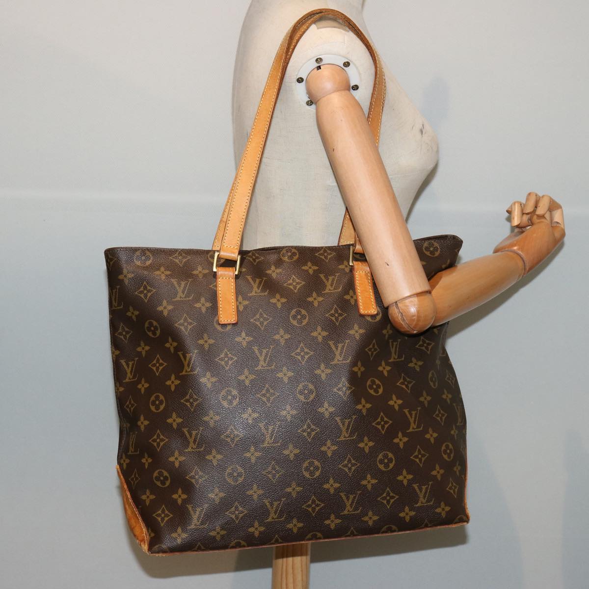LOUIS VUITTON Monogram Cabas Mezzo Tote Bag M51151 LV 75546
