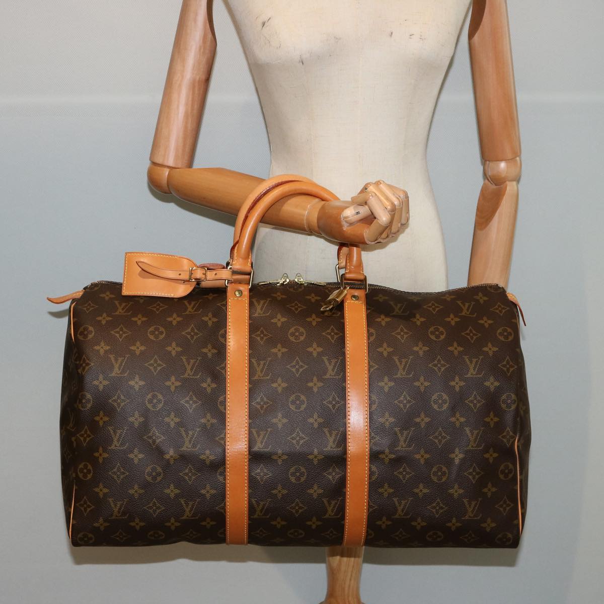 LOUIS VUITTON Monogram Keepall 50 Boston Bag M41426 LV 75559