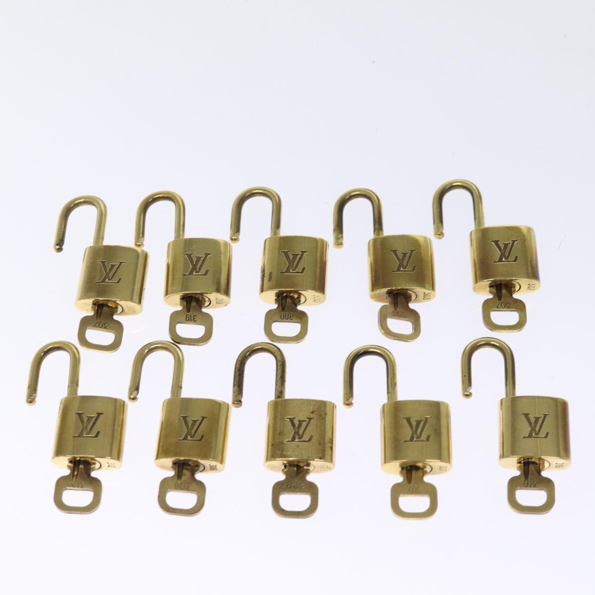 LOUIS VUITTON Padlock 10set Padlock Gold Tone LV 75684
