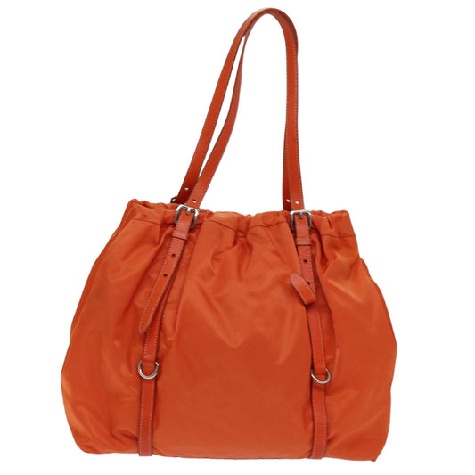 Luxury PradaTote Bag Nylon Orange 75692