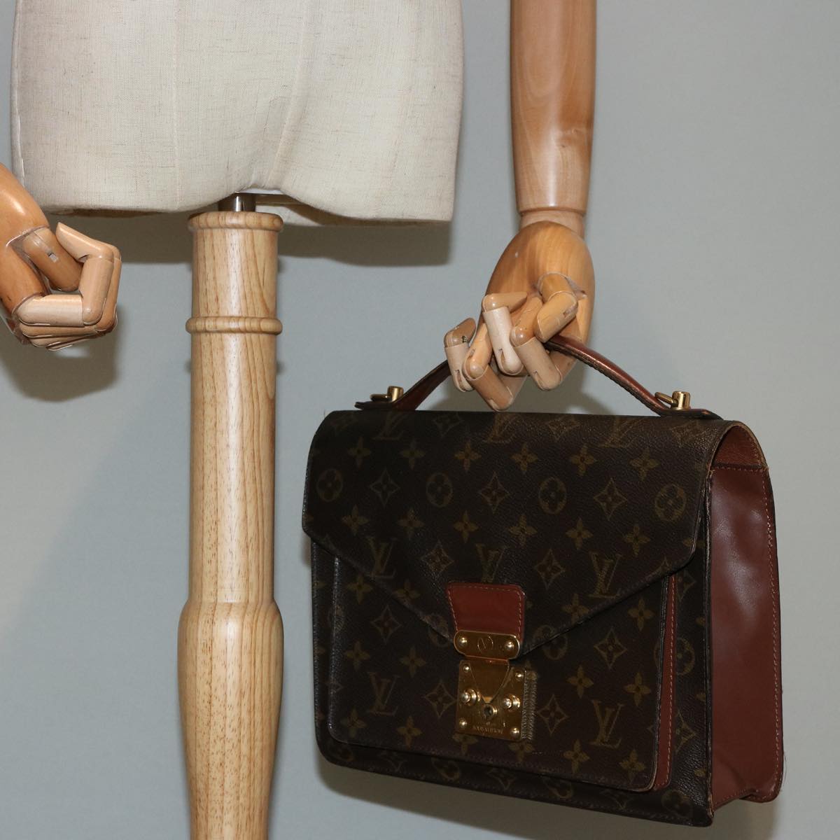 LOUIS VUITTON Monogram Monceau 28 Hand Bag 2way M51185 LV 75724