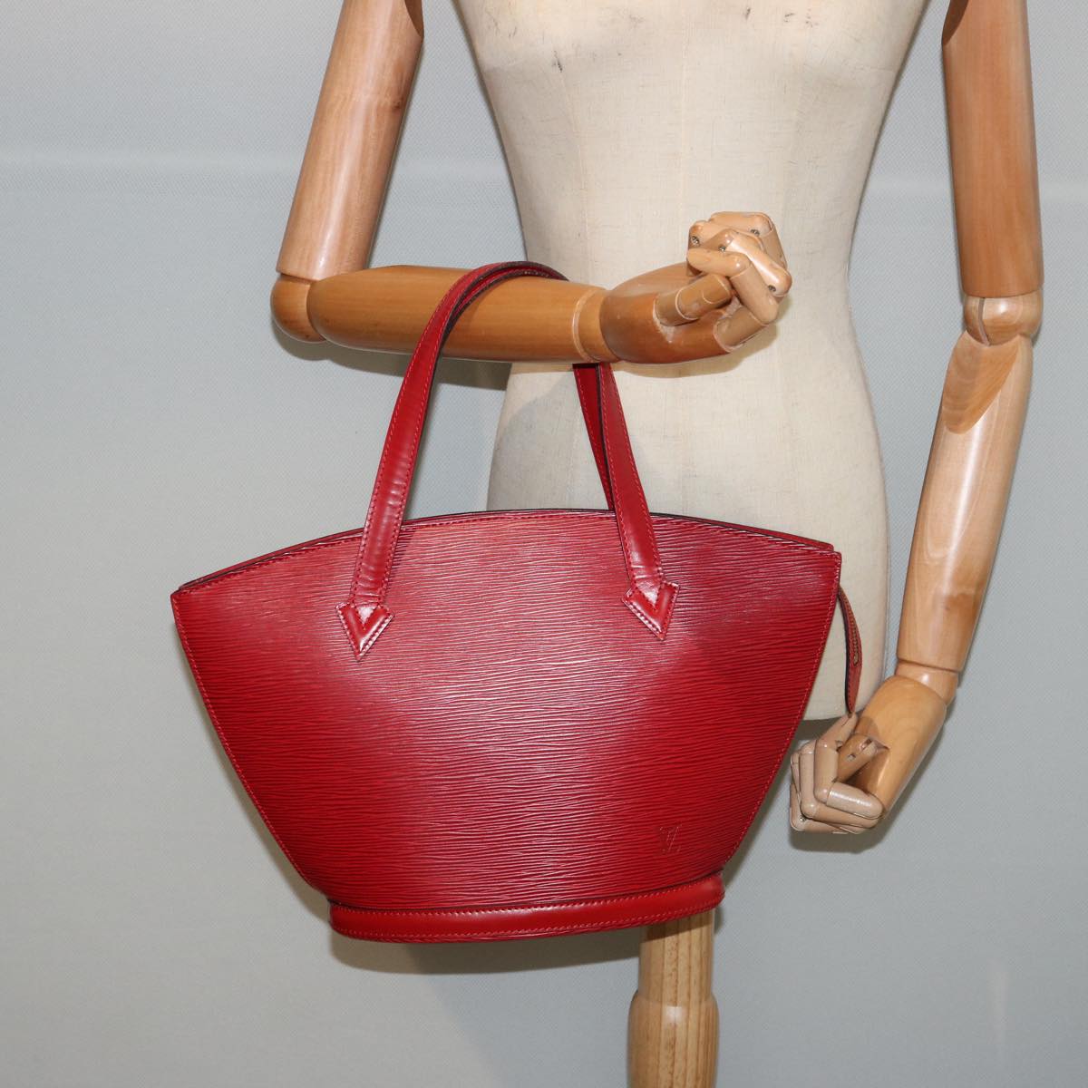 LOUIS VUITTON Epi Saint Jacques Shoulder Bag Red M52277 LV 75750
