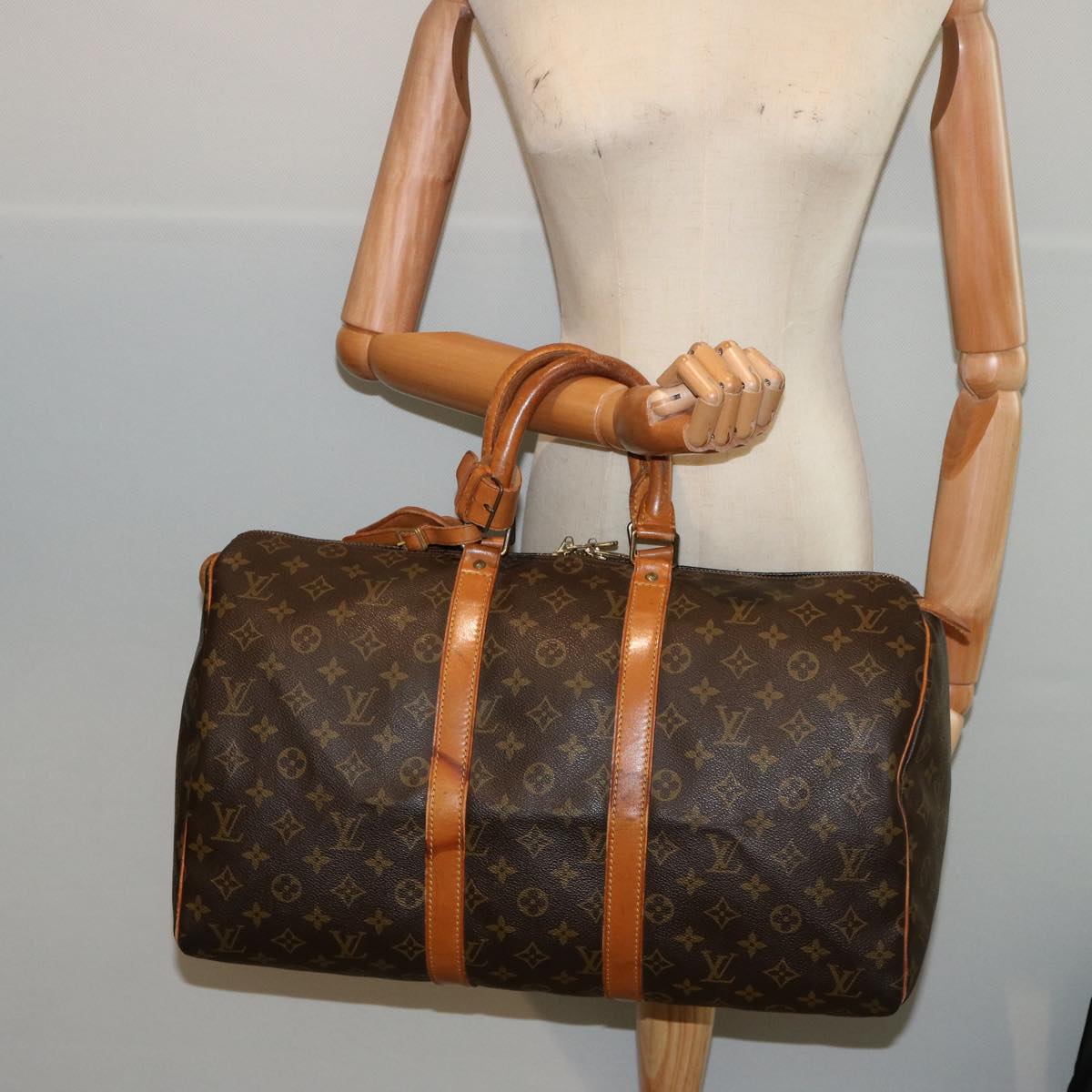 LOUIS VUITTON Monogram Keepall 45 Boston Bag M41428 LV 75788