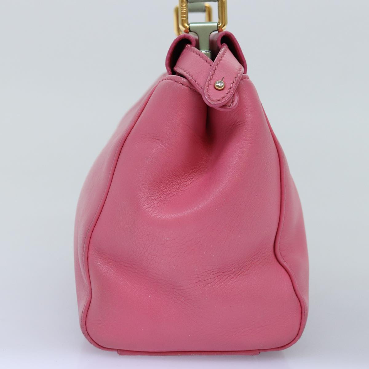 Luxury Fendi Mini Peek A Boo Hand Bag Leather 2way Pink75805