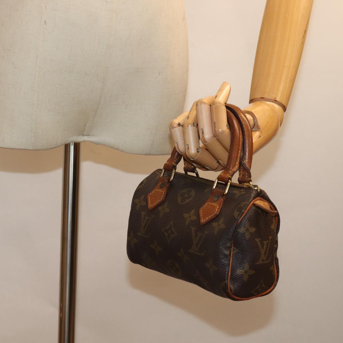 LOUIS VUITTON Monogram Mini Speedy Hand Bag M41534 LV 75859