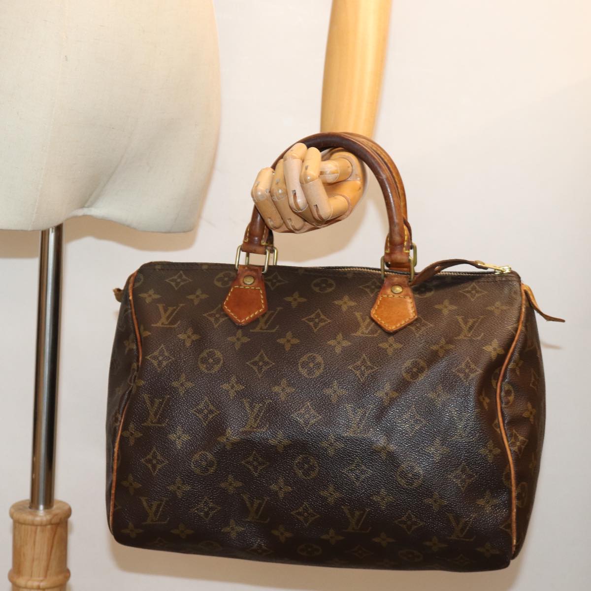 LOUIS VUITTON Monogram Speedy 30 Hand Bag M41526 LV 75906