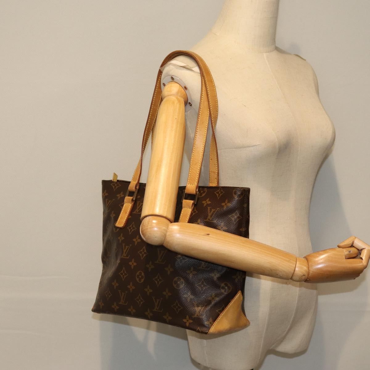 LOUIS VUITTON Monogram Cabas Piano Tote Bag M51148 LV 75908