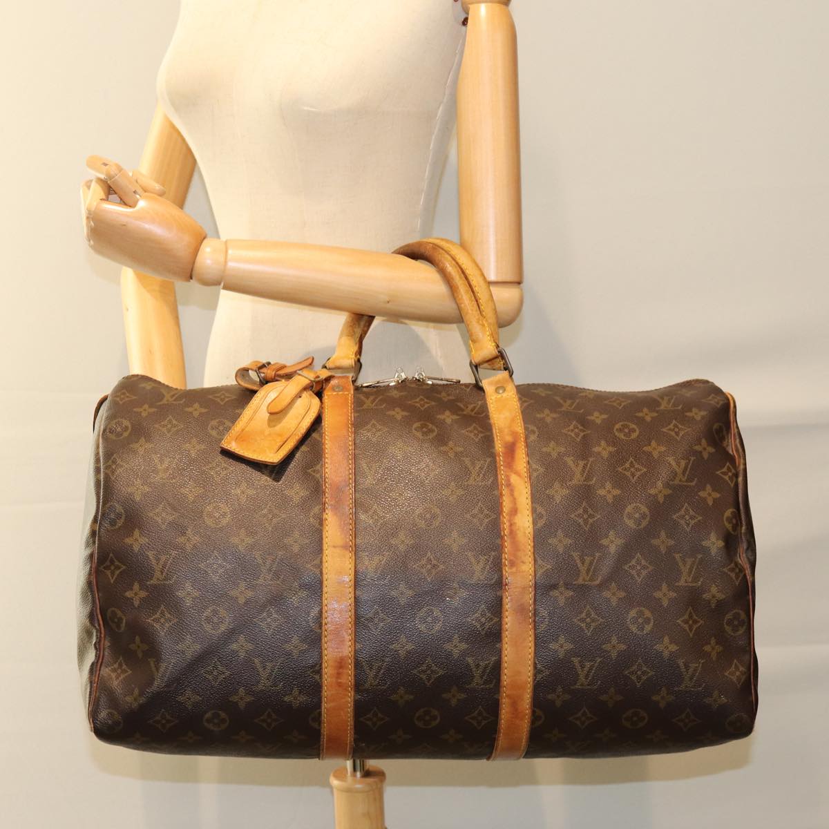 LOUIS VUITTON Monogram Keepall 50 Boston Bag M41426 LV 75917